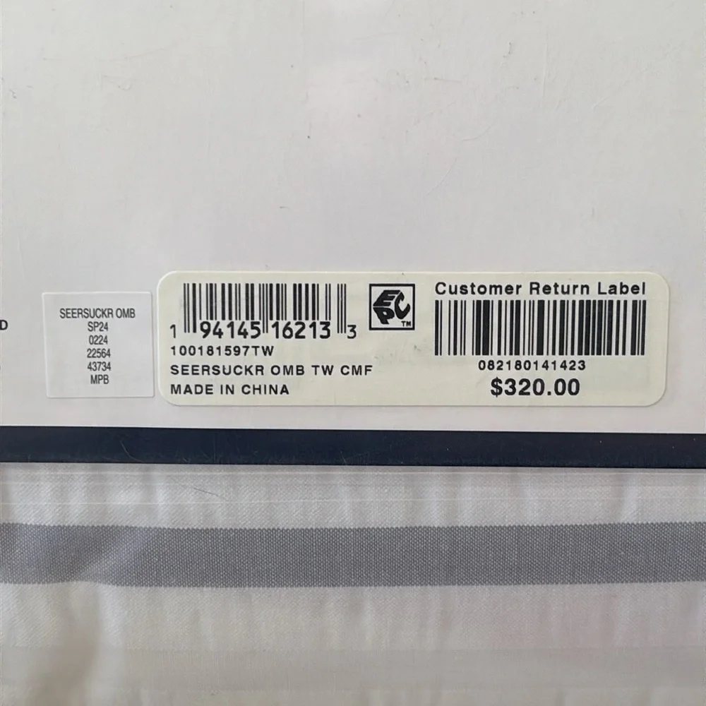Brand New Charter Club Damask Designs Seersucker Ombre Stripe Comforter Set